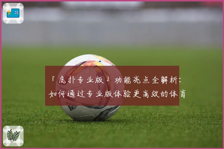 「虎扑专业版」功能亮点全解析：如何通过专业版体验更高效的体育社区互动