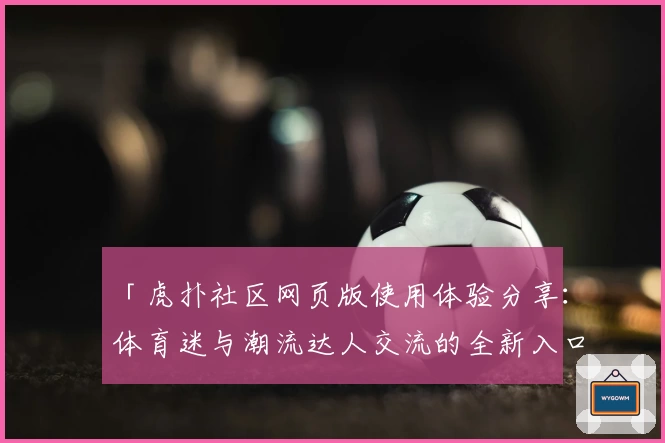 「虎扑社区网页版使用体验分享:体育迷与潮流达人交流的全新入口」